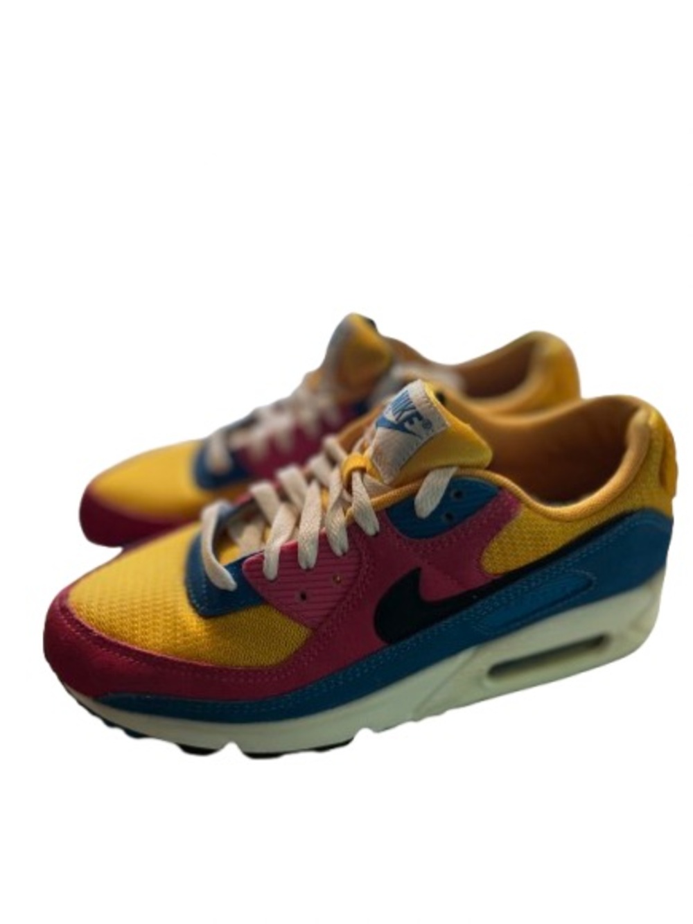 Nike Air Max 90 Sneaker - Yellow/Pink/Blue Women’s 7.5 Like New condition